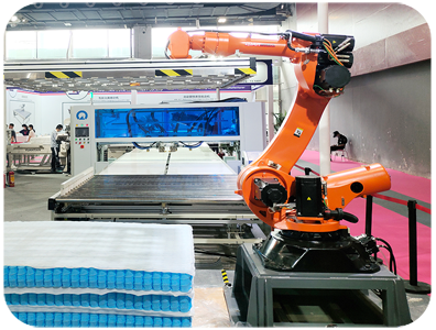 机器人床网自动码垛堆垛生产